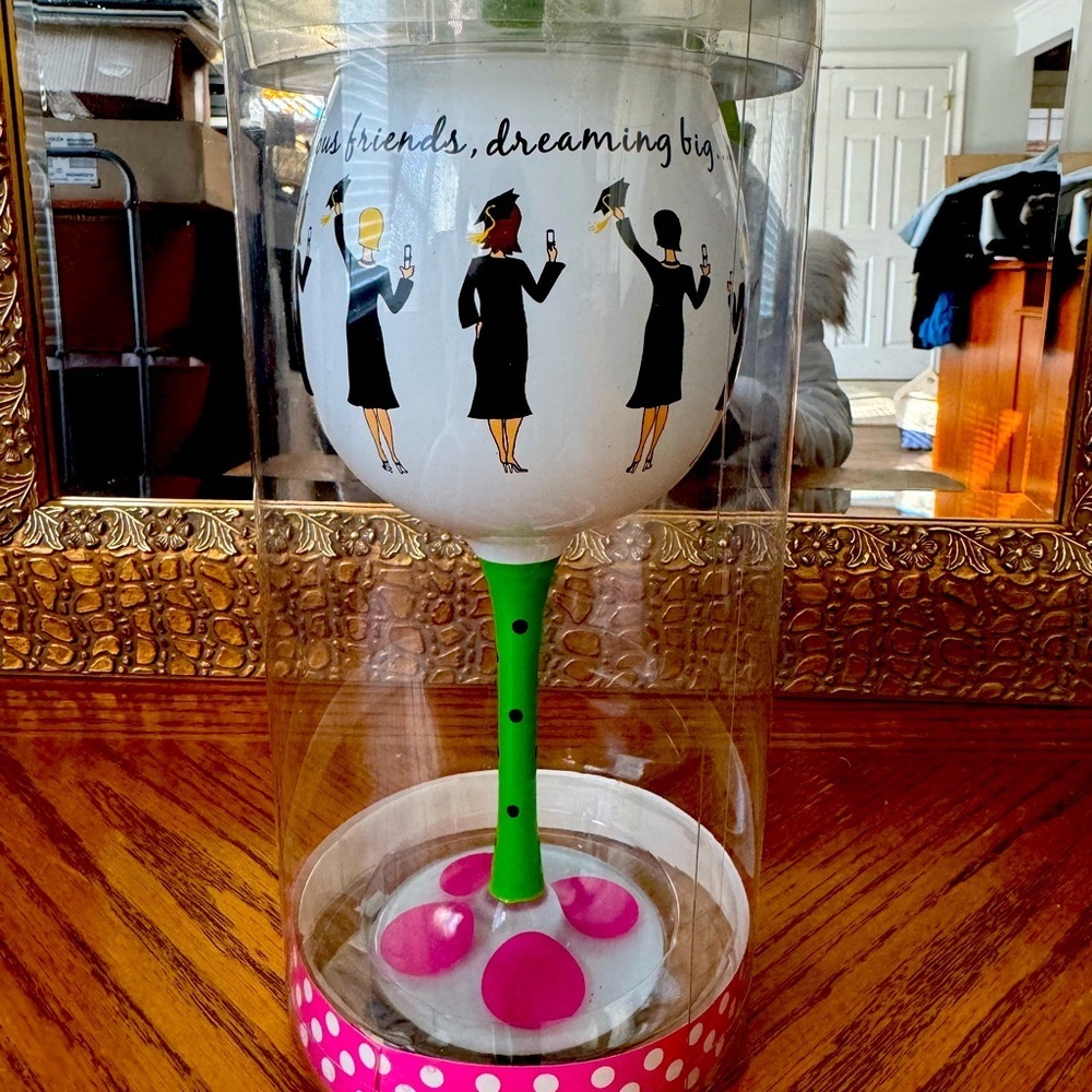 Caps off wine glass